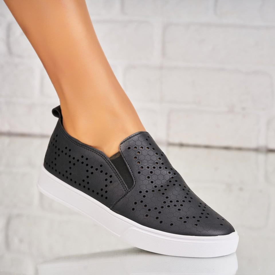 Γυναικεία Casual Παπούτσια Οικολογικό Δέρμα Μαύρο Cima A4278
