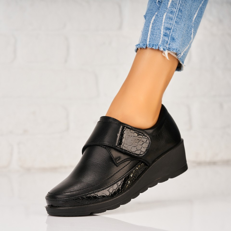 Γυναικεία Casual Παπούτσια Οικολογικό Δέρμα Μαύρο Nahla A5260