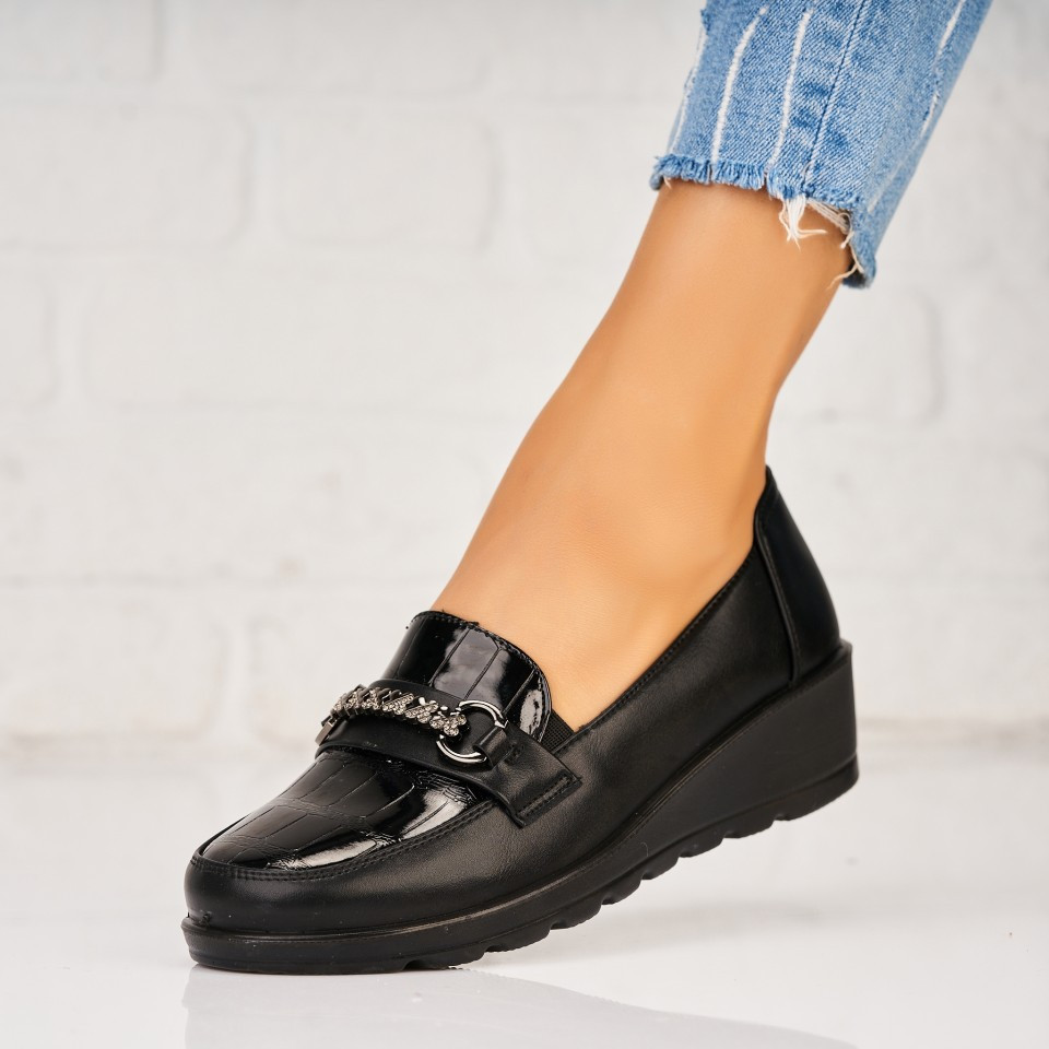 Γυναικεία Casual Παπούτσια Οικολογικό Δέρμα Μαύρο Vallaree A5263