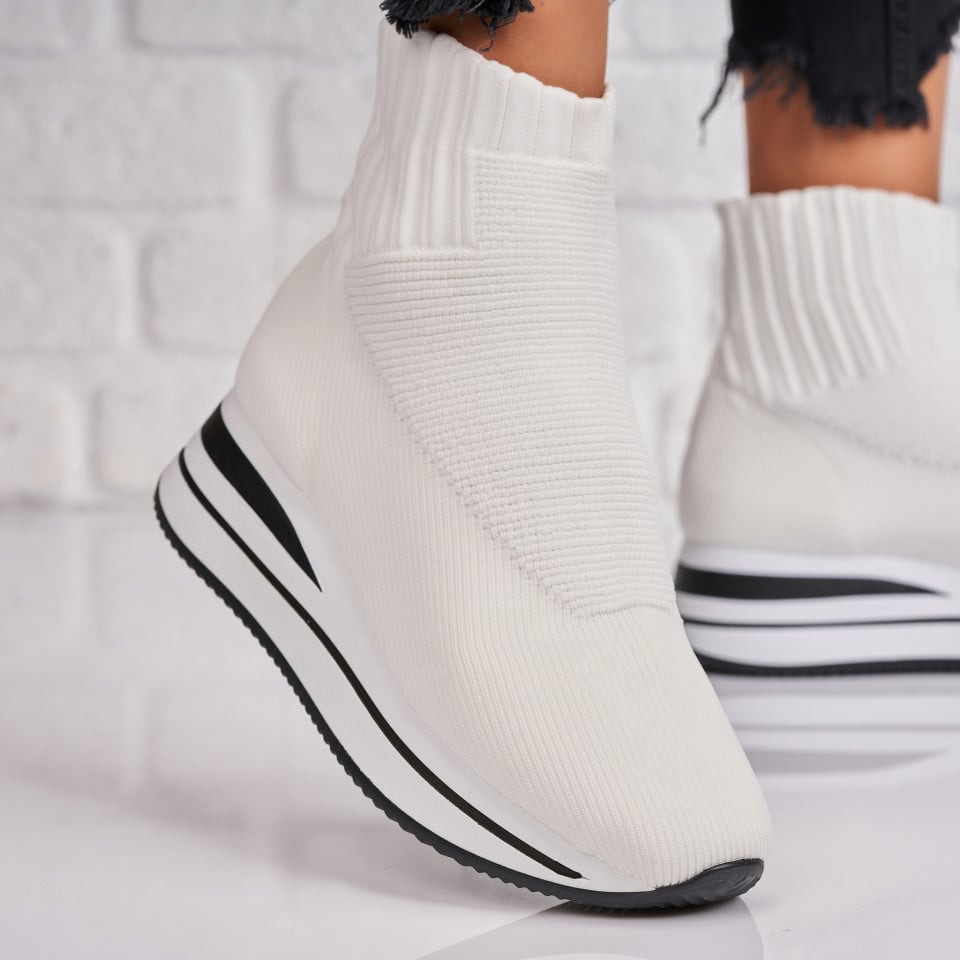 Γυναικεία sneakers Ύφασμα Άσπρο Sanrevelle A1650