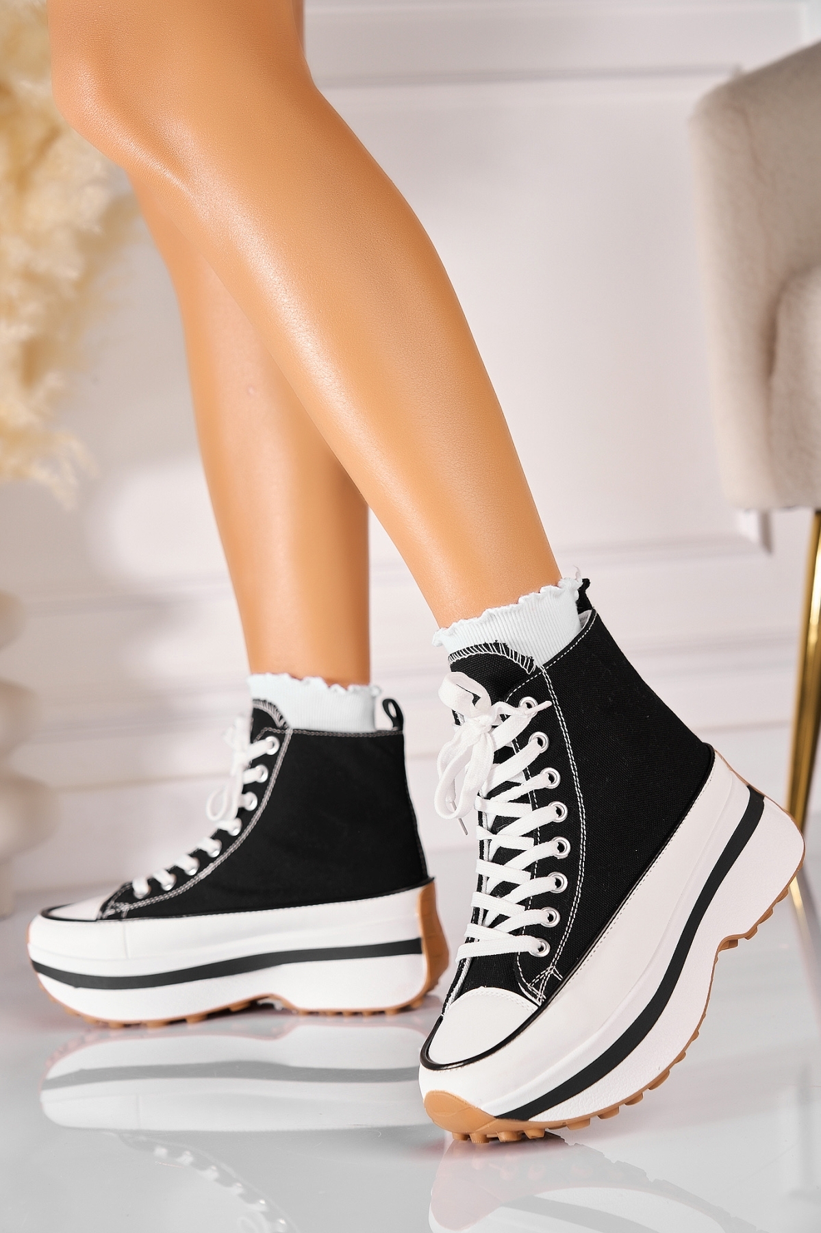 Γυναικεία sneakers Ύφασμα Μαύρο Dekota