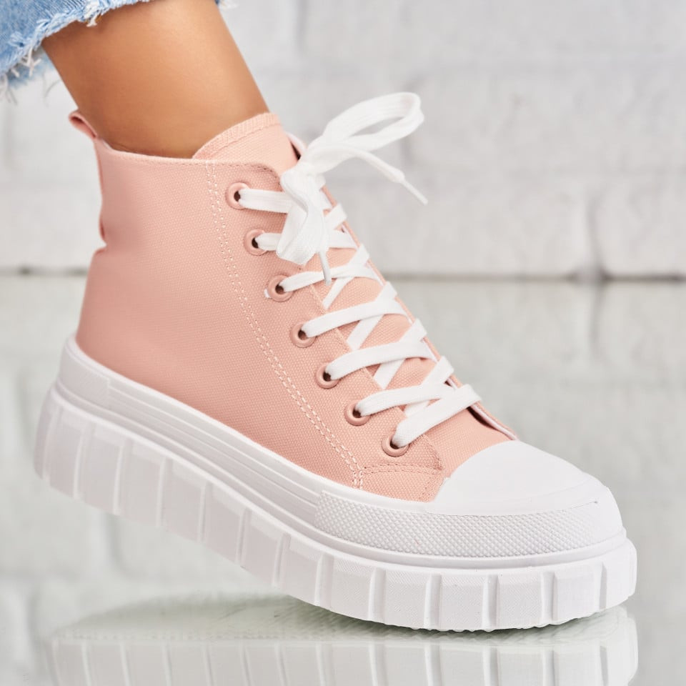 Γυναικεία sneakers Ύφασμα Ροζ Emiliya A1999