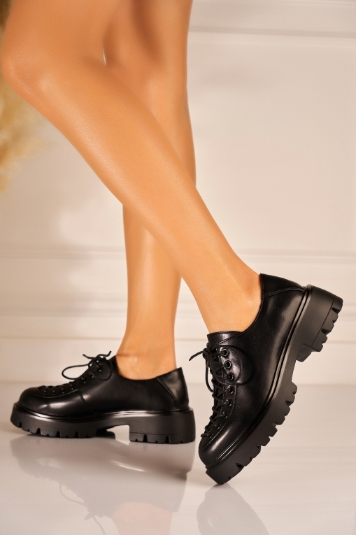 Γυναικεια Loafers Οικολογικό Δέρμα Μαύρο Sidhi - Img 2