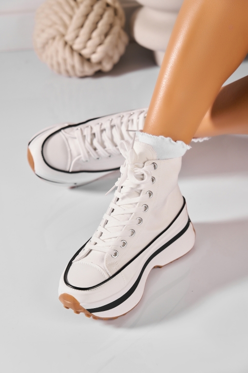 Γυναικεία sneakers Ύφασμα Άσπρο Dekota - Img 2
