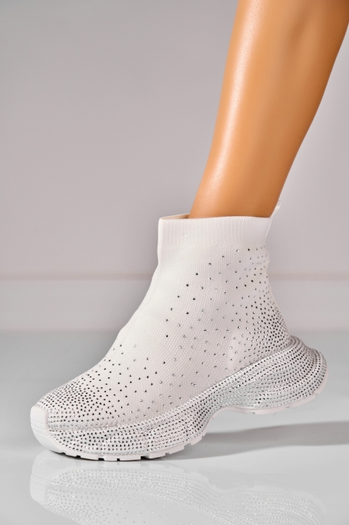 Γυναικεία sneakers Ύφασμα Άσπρο Tamaya - Img 4