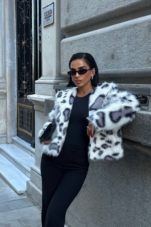 Κοντό μπουφάν για γυναίκες Animal Print Axella2 - Img 6