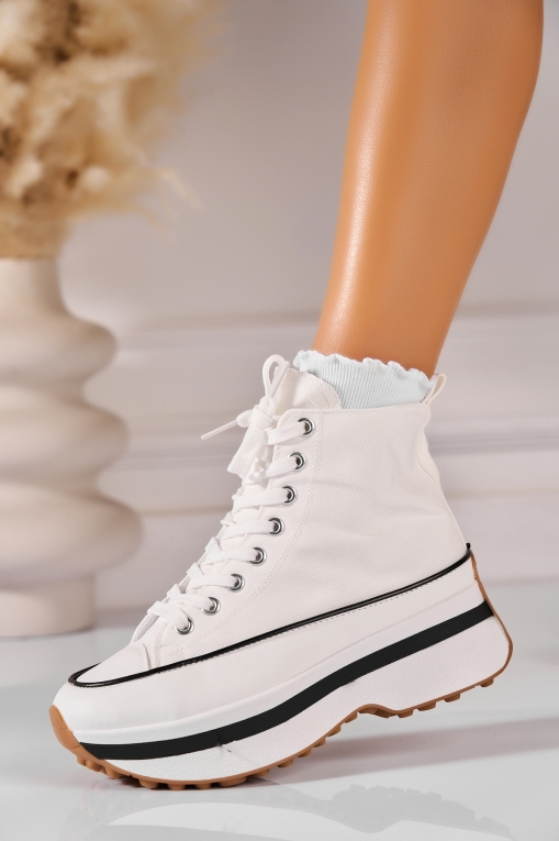 Γυναικεία sneakers Ύφασμα Άσπρο Dekota - Img 3