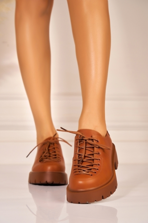 Γυναικεια Loafers Οικολογικό Δέρμα Camel Sidhi - Img 2