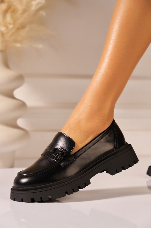 Γυναικεια Loafers Οικολογικό Δέρμα Μαύρο Brinley - Img 3