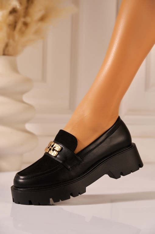 Γυναικεια Loafers Οικολογικό Δέρμα Μαύρο Zabrina - Img 6