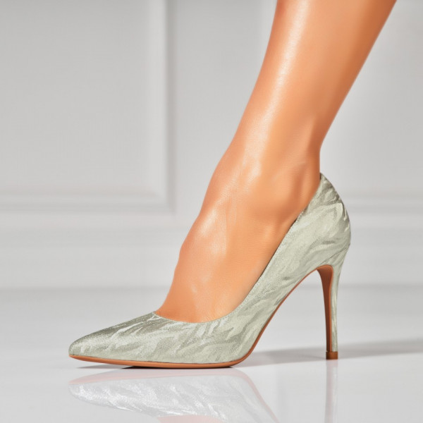 Γυναικεία Τακούνια Stiletto Satin Χρυσό Keylen - Img 3