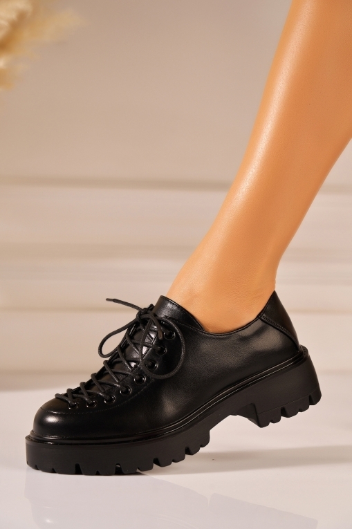 Γυναικεια Loafers Οικολογικό Δέρμα Μαύρο Sidhi - Img 4