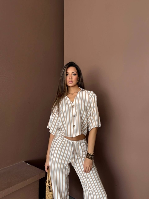 Γυναικεία κοστούμια Μπεζ Ayara - Img 4