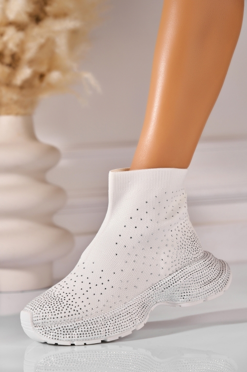 Γυναικεία sneakers Ύφασμα Άσπρο Tamaya - Img 5