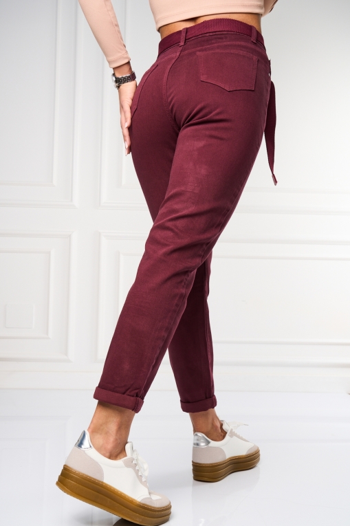Mom Fit Τζιν Μπορντό Emine - Img 3