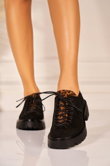 Γυναικεια Loafers Οικολογικό Γυρισμένο Δέρμα Μαύρο Sidhi5