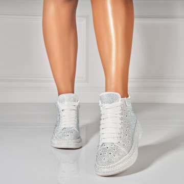 Γυναικεία sneakers Οικολογικό Γυρισμένο Δέρμα Άσπρο Jaze