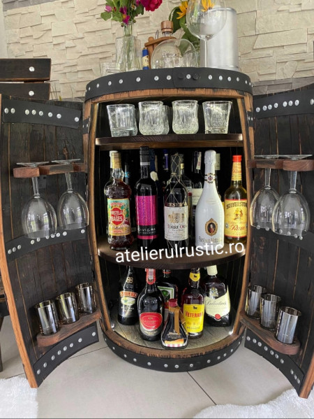 Minibar din lemn stejar delux - Img 2
