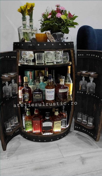 Minibar din lemn stejar delux - Img 3