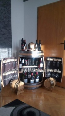 Minibar din lemn de stejar - Img 4