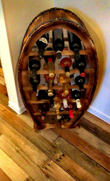 Raft din lemn masiv 20 sticle vin - Img 2