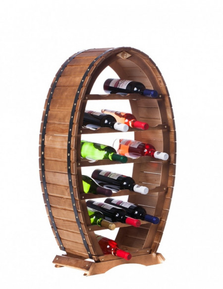 Raft din lemn masiv 20 sticle vin - Img 3