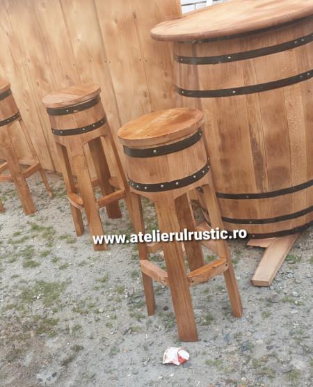 Scaun bar din butoi - Img 2