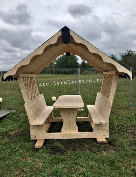 Foisor din lemn rustic - Img 3