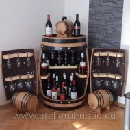 Minibar din lemn de stejar