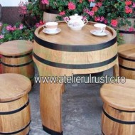 Set masa cu 4 scaune rotunde