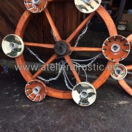 Lustra rustică roata - Img 2
