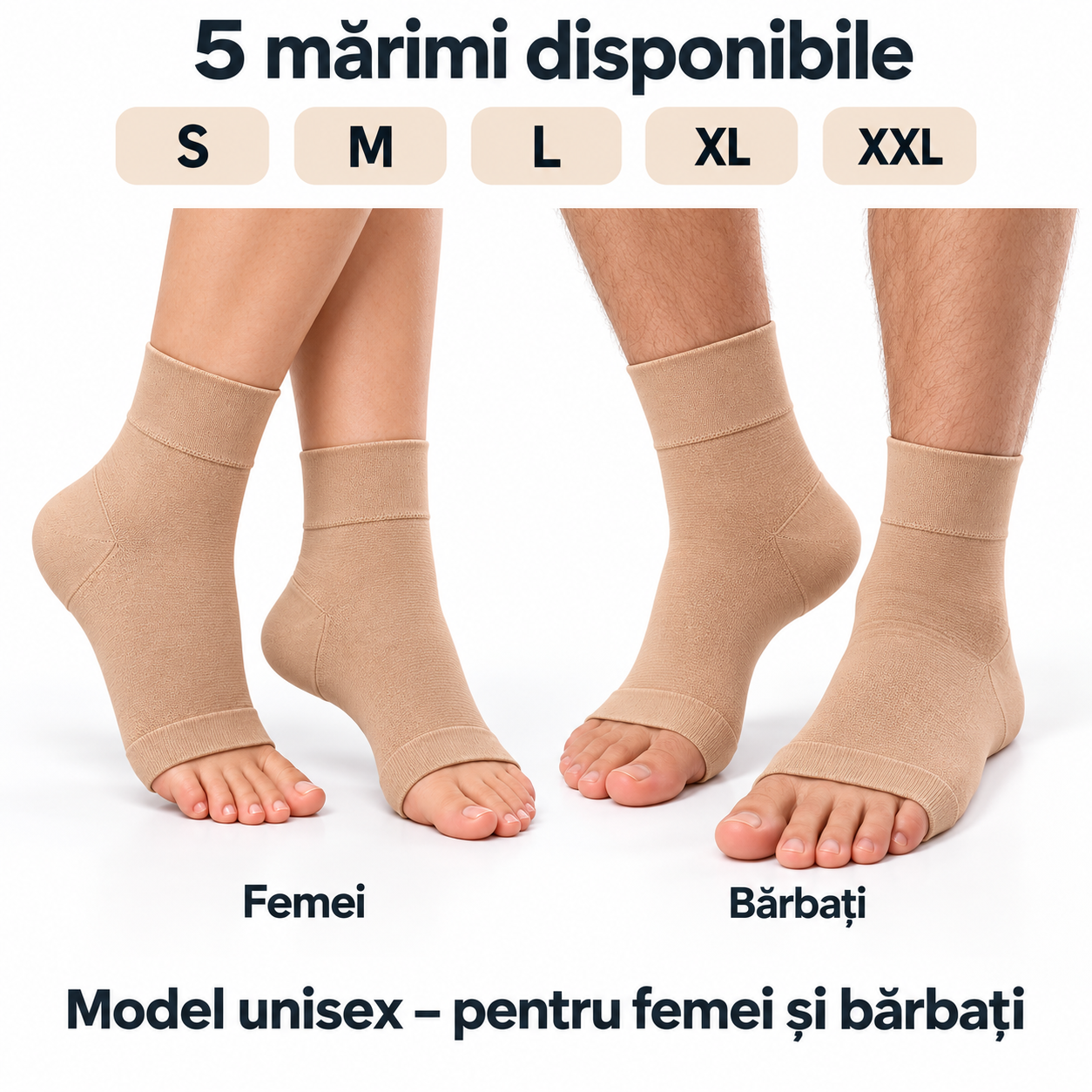 Model unisex disponibil în mărimile S, M, L, XL și XXL