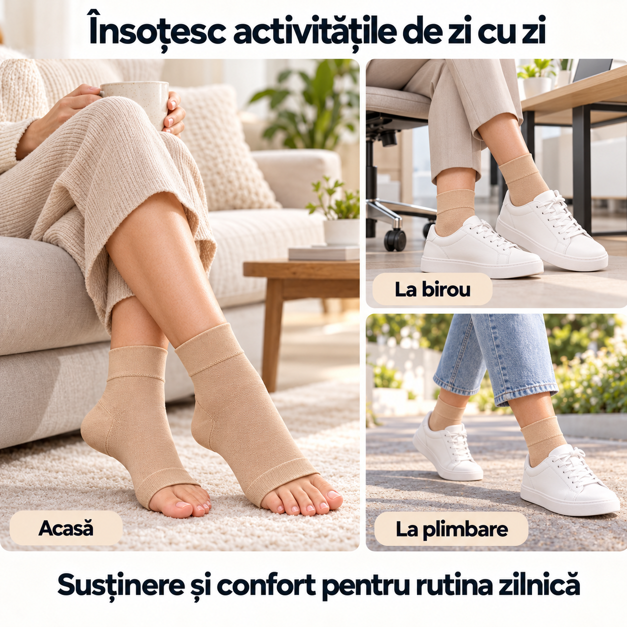 Susținere și confort acasă, la birou și la plimbare