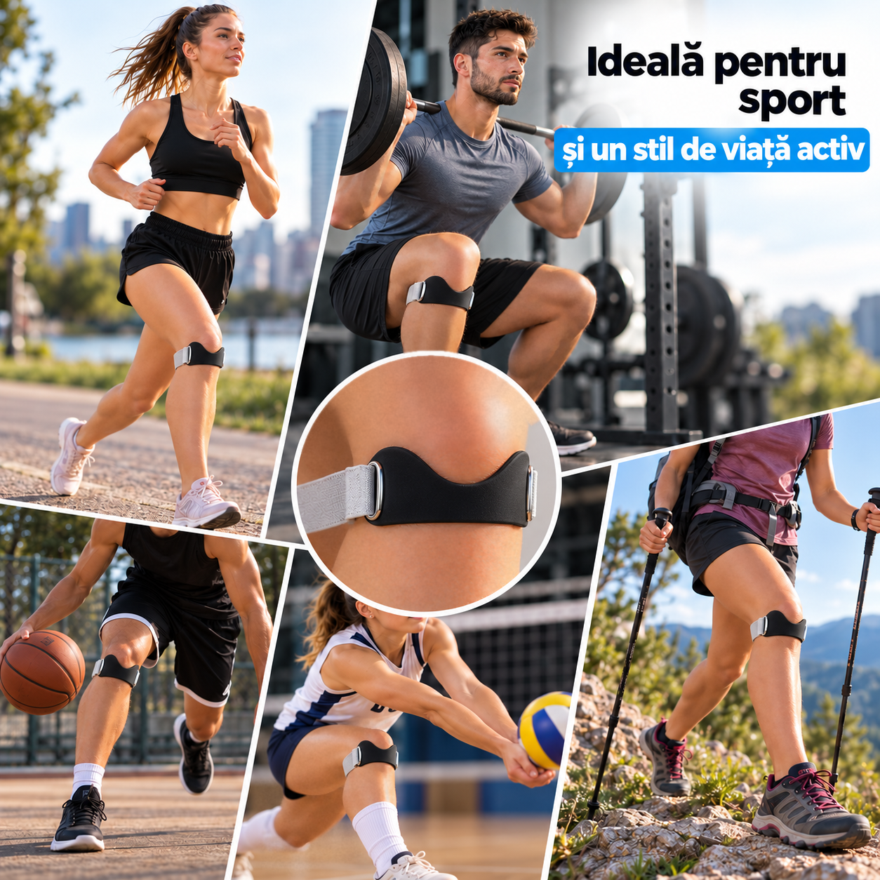 Banda Zenifique folosită la alergare, fitness, baschet, volei și drumeții