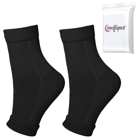 Set 2 Sosete compresive zenifique, Ciorapi compresie, 8-15 mmHg, Imbunatatirea circulatiei si Reducerea durerii de picioare, Prevenirea varicelor, Negru