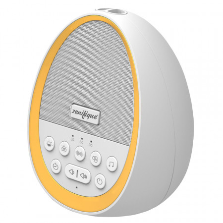 Aparat generare sunete albe zenifique®, pentru bebelusi si adulti, 29 sunete, lampa de veghe, timer, functie de memorie, functionare fara fir, alb