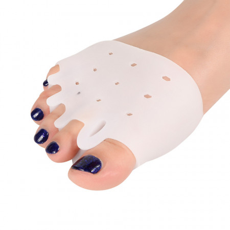 Set 2 bucati separator degete zenifique®, protectie impotriva bataturilor, pernita din silicon, marime universala, alb
