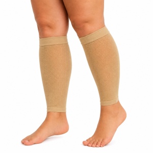 Șosete compresive Zenifique 15–20 mmHg pentru gambe, fără vârf, elastice și confortabile, bej