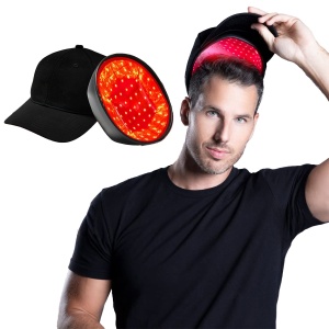 Sapca fototerapie par Zenifique, 108 LED-uri rosii 660nm, regenerare si crestere par, tratament cadere par, modul detasabil, negru