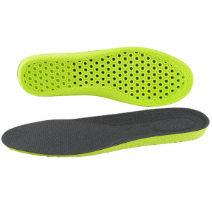 Set 2 bucati branturi ortopedice din spuma cu memorie, talpa tip fagure, material respirabil, negru/verde, zenifique, ajustabil