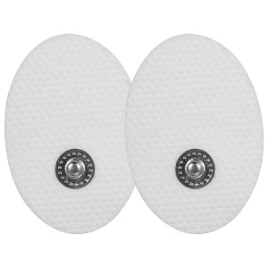 Set 2 electrozi cu gel, paduri autoadezive pentru aparat electrostimulare, fizioterapie, reutilizabili, zenifique, 4,2 cm x 3 cm, alb