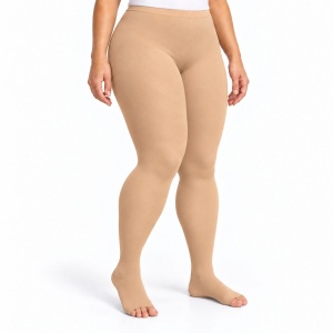 Ciorapi compresivi tip pantalon, Zenifique, 20–30 mmHg, fără vârf, 1 pereche, mărimi S–4XL, bej