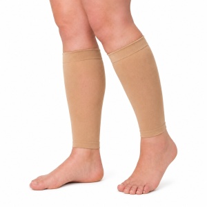 Șosete compresive 20-30 mmHg pentru gambe, fără vârf, respirabile, bej