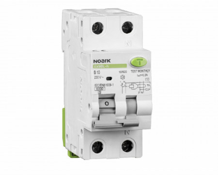Disjunctor cu protectie diferentiala monofazica Noark, 40A, 30mA, curba B, tip A, 6kA