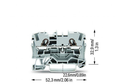 Clema sir wago cu 2 conductori; 4 mm², TOPJOB S: 2004-1201