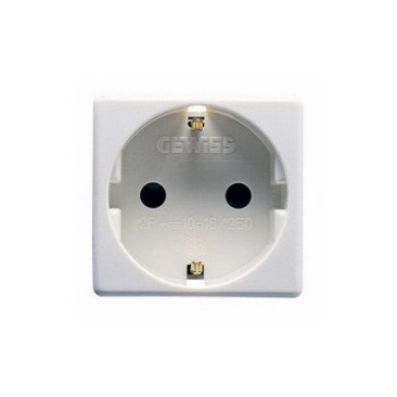 Priza Schuko 2M 2P+E 16A Alb, SYSTEM GW20265