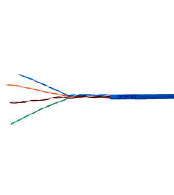 Cablu U/UTP Cat.5e, 4x2xAWG24/1, PVC, Eca, albastru, cutie, 305m