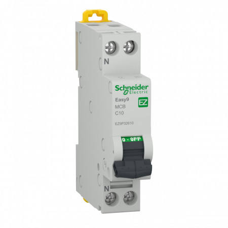 Intrerupator automat modular Schneider Electric EZ9P32610, 4.5kA, 1P+N, 10A, curba C