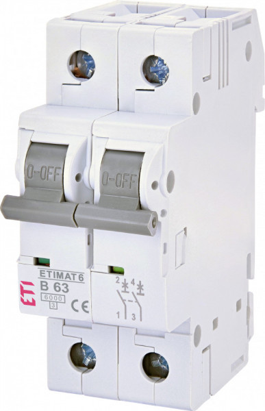 Siguranta automata, 2p, curba B, 63A, 6kA