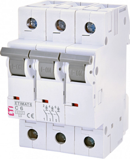 Siguranta automata, 3p, curba C, 6A, 6kA, ETI